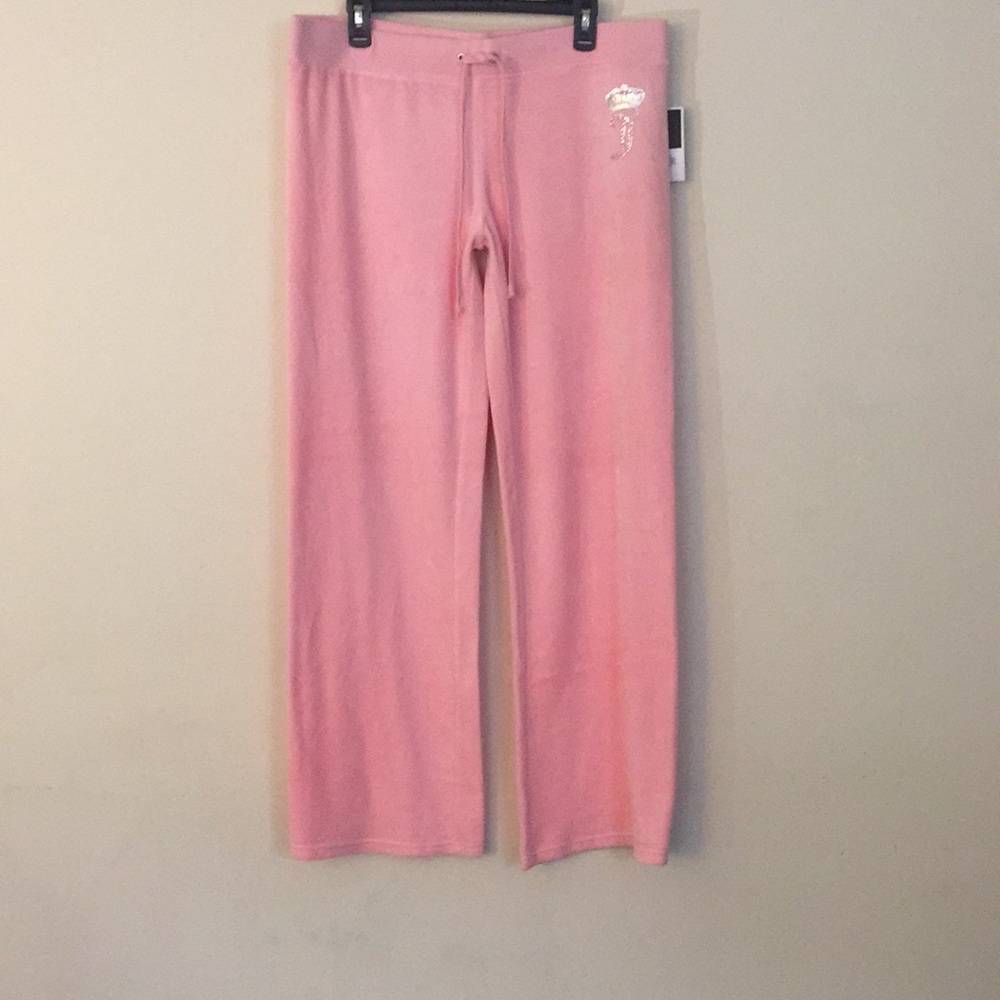 ‼️SALE‼️Juicy Couture Velour Petal Pink Pant Royal NWT XL - Picture 7 of 7